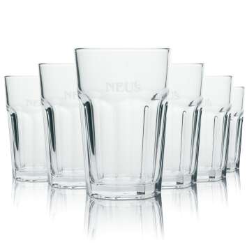 6x Neus Juice Glass 0.4l Tumbler Relief Grantiy Glasses...