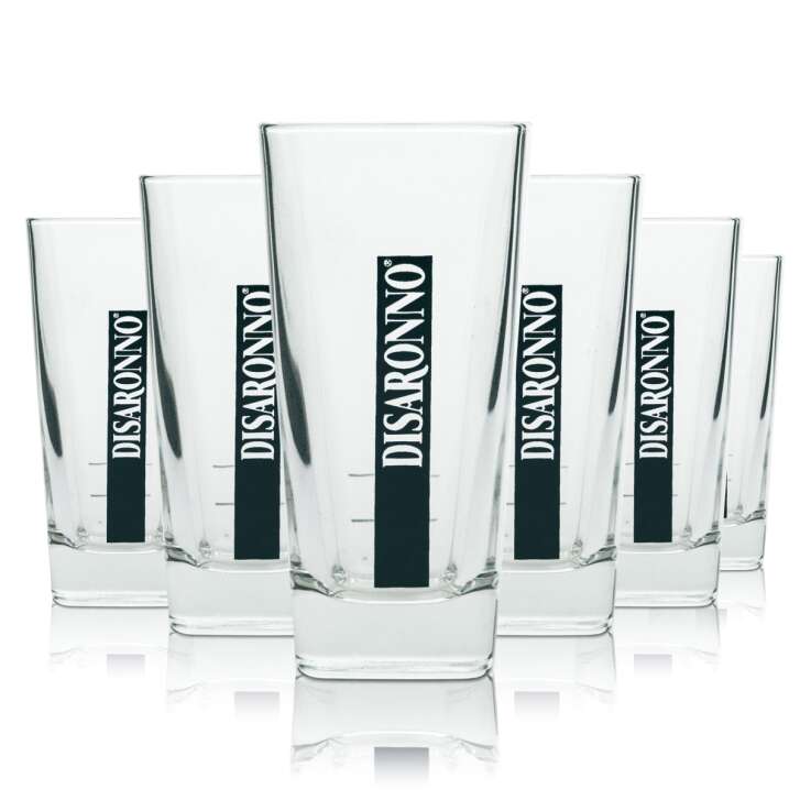 6x Disaronno Amaretto Glass 0,3l Longdrink Glasses Cocktail Tumbler High Ball Bar