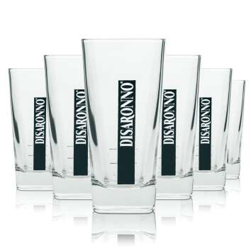 6x Disaronno Amaretto Glass 0,3l Longdrink Glasses...