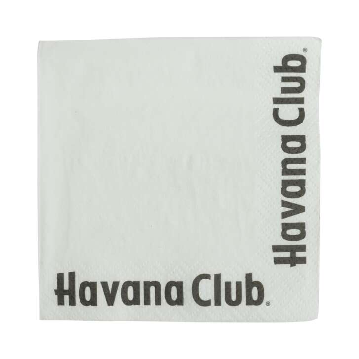 100x Havana Club Rum Napkins, white, restaurant coasters, glasses