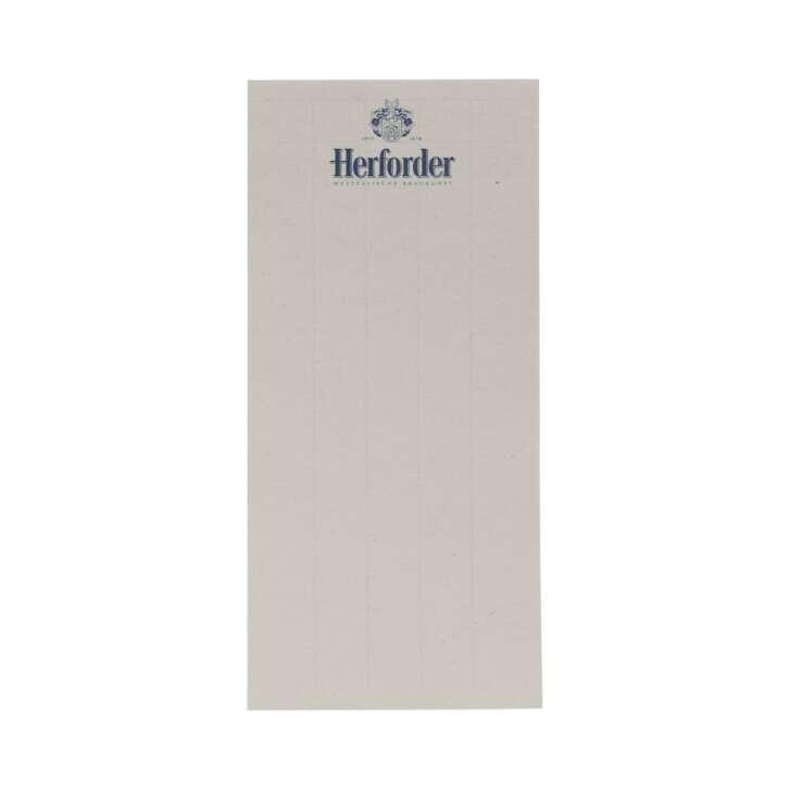 100x Herforder beer waiters pad 15x7cm á 20 sheets notepad pads stable
