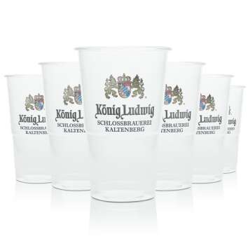 70x King Ludwig Beer Disposable Cup 0,3l Festival Glass...