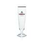 6 Isenbeck beer glasses, 0.2 l, cup shape, gold rim, Ritzenhoff, new