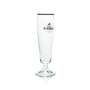 6 Isenbeck beer glasses, 0.2 l, cup shape, gold rim, Ritzenhoff, new