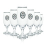 6 Weissenburg beer glasses, 0.4 l, goblet shape, gold rim, Ritzenhoff, new