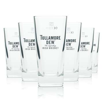 6x Tullamore Dew Whiskey Glass 0,3l Tumbler Irish Glasses...