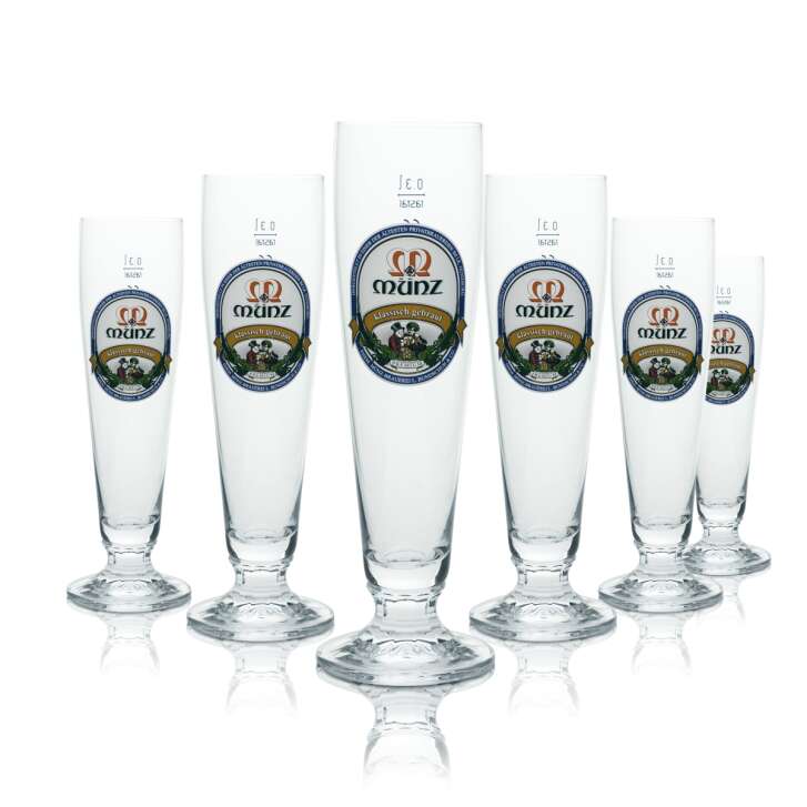 6x coin beer glass 0.3l goblet Orion Brewery Beer glasses tulip stemmed glass tumbler