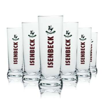 6x Isenbeck beer glass 0.2l trendy glass goblet Star Cup...