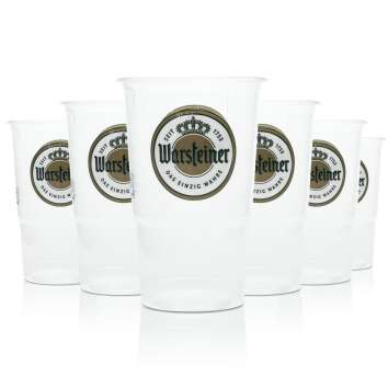 50x Warsteiner beer disposable cups 0.2l festival glasses...