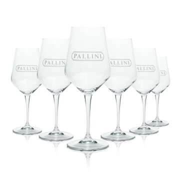 6x Pallini Limoncello Glass 0,4l Wine Glasses Aperitif...