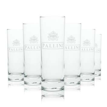 6x Pallini Limoncello Glass 0,2l Longdrink Glasses...