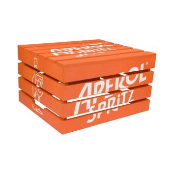 Aperol Spritz wooden crate orange 45x38x26cm seat table...