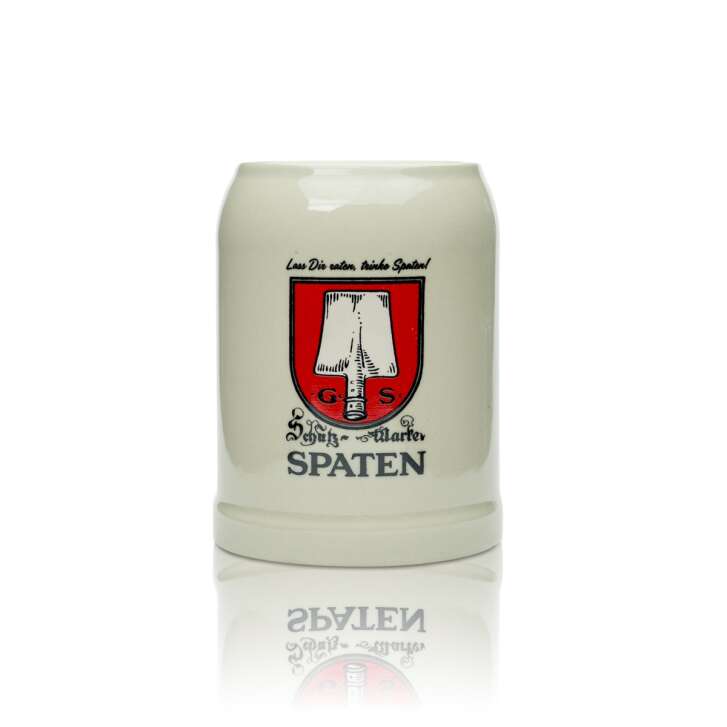 Spaten beer mug 0.5l clay jug ceramic earthenware glass brewery Seidel Humpen Beer