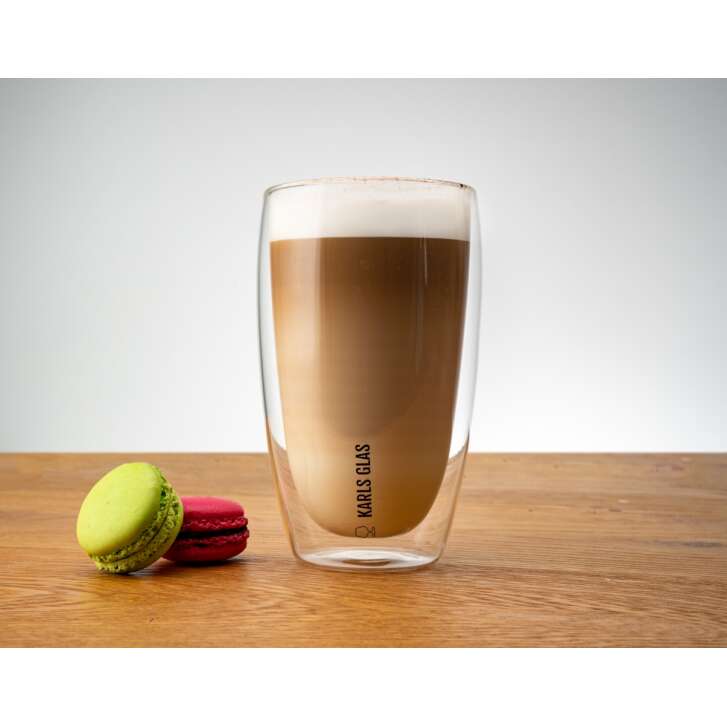 2x double-walled thermal glass 0.45l latte macchiato high-quality coffee