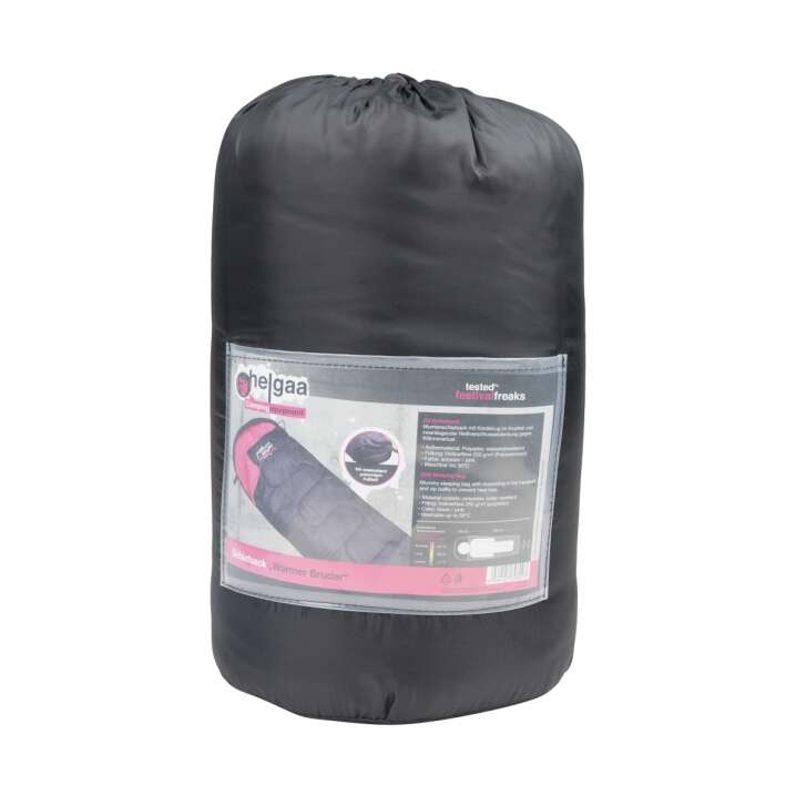 1 Becks beer sleeping bag mummy sleeping bag for 1 person made of polyester in black/pink new
