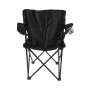 1 Becks beer camping chair made of steel & polyester with cup holder incl. carrying bag+strap in black new