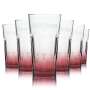 6 Captain Morgan rum glass 0.25l long drink glass relief with red tint new
