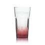 6 Captain Morgan rum glass 0.25l long drink glass relief with red tint new