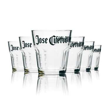 6x Jose Cuervo tequila glass tumbler