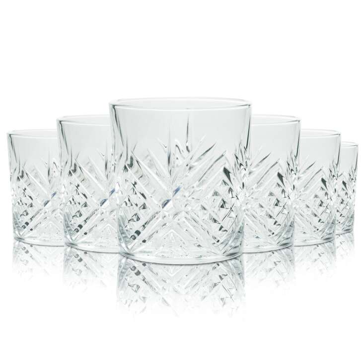 6 Redemption whiskey glass 0.2l tumbler with relief new