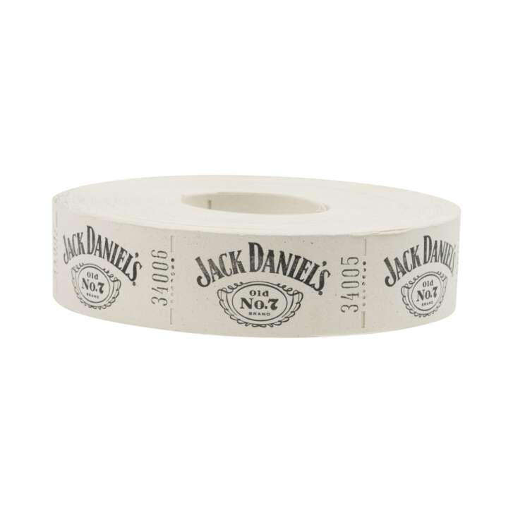 1000x Jack Daniels whiskey token receipt roll tear-off beverage marker bar