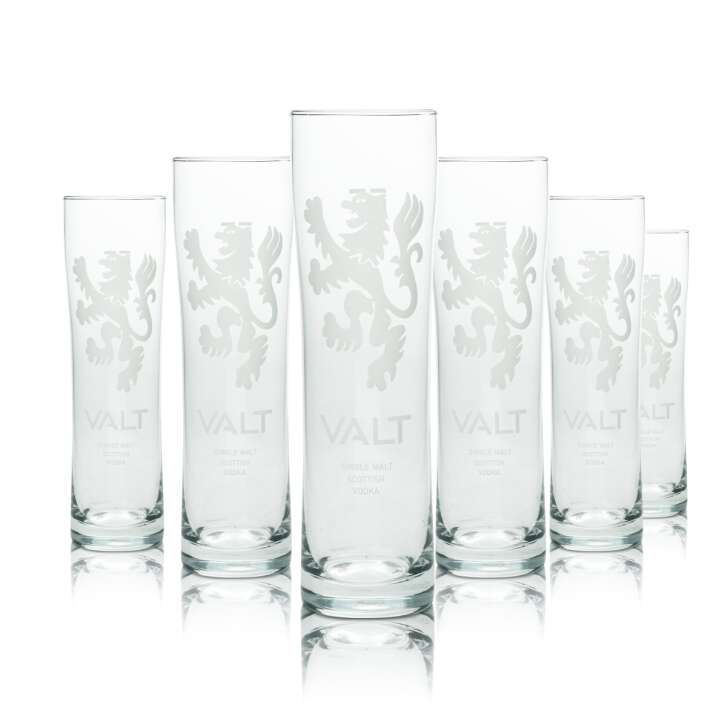 6 Valt whiskey glass 0.3l long drink glass "Sinus" new
