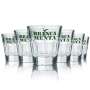 6x Fernet Branca Glass Menta 2cl Shot Glasses Schnapps Short Stamper Calibration mark