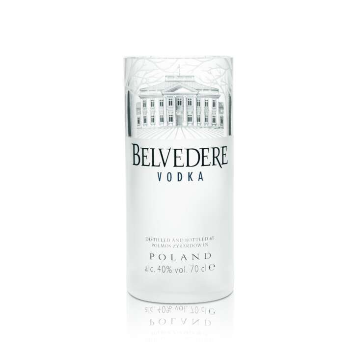 1x Belvedere Vodka glass 0,375l cut bottle