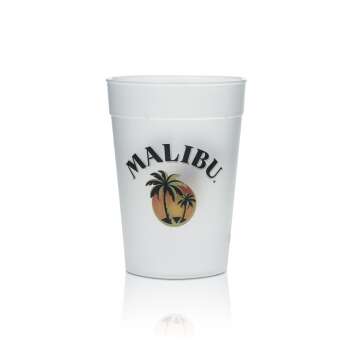 Malibu reusable cup 0.3l glass plastic cup stackable long...