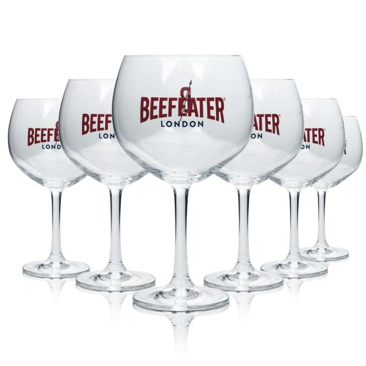 6x Beefeater Gin Glass 0,5l Balloon Glasses London Copa Cocktail Longdrink Tonic