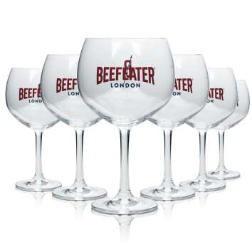 6x Beefeater Gin Glass 0,5l Balloon Glasses London Copa...