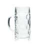 Spaten beer mug 1.0l glass handle mugs glasses relief Oktoberfest Wiesn Beer