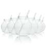 6x Campari Spritz Glass 0.35l Balloon Tumbler Festive Glasses Straw Lid Nosing