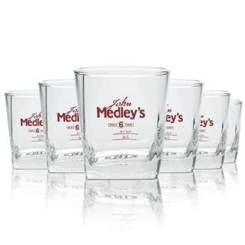 6x John Medleys Whiskey Glass 0.2l Tumbler Glasses...