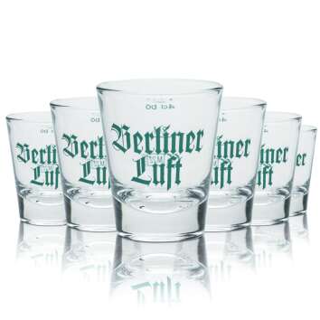 6x Berliner Luft glass 4cl schnapps glasses Stamper Kurze...