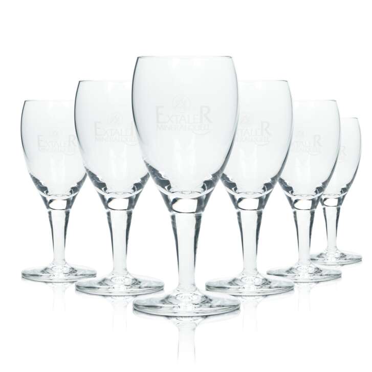 6x Extaler water glass 0,2l goblet glasses tulip mineral water gastro hotel bar