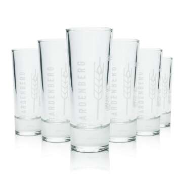 6x Hardenberg Korn glass 2cl 4cl schnapps glasses Shot...