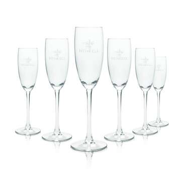 6x Henkell sparkling wine glass 0,1l flute stem glasses...