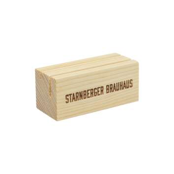 Starnberger Brauhaus beer table stand card holder wood...