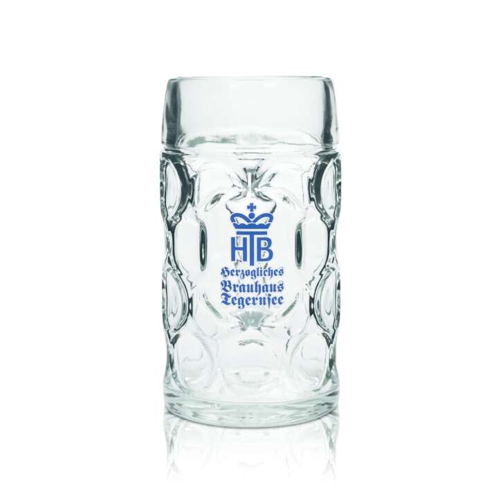 Tegernsee beer glass 1l Maßkrug HB glasses relief Seidel jugs handle Wiesn Beer