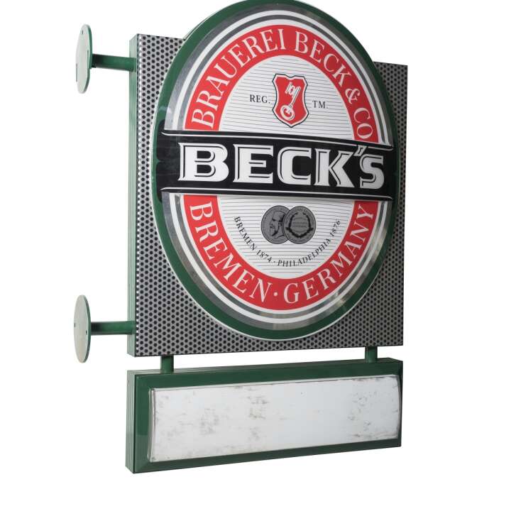 Becks beer neon sign two-piece wall sign gastro pub bar economy brewery