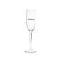 6x Taittinger Champagne glass 0,2l flute stemmed glass goblet glasses gold rim noble