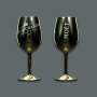 1x Moet Chandon Champagne glass gold real glass