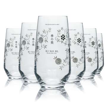 6x Ki No Bi Gin Glass 0,3l Longdrink Glasses Kyoto Japan...