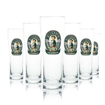 6x Allgäuer Büble Beer Glass 0,5l Mug Aspen...