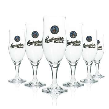 6x Budweiser beer glass 0,2l goblet Verona Budvar glasses...