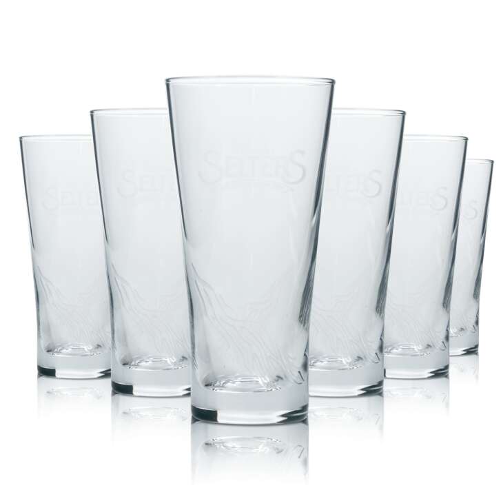 6x seltzer water glass 0.1l tumbler glasses V-shape relief contour soda Gastro Hotel