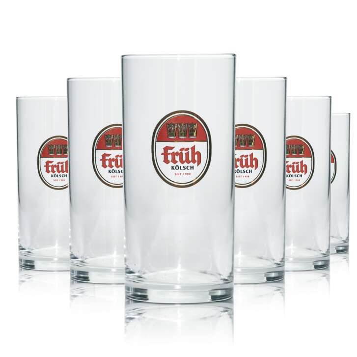 12x Früh Kölsch beer glass 0,1l bar mug glasses brewery Cologne Beer Gastro