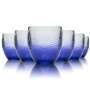 6x Acqua Morelli water glass 0.25l Tumbler Relief soda mineral water glasses blue