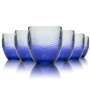 6x Acqua Morelli Water Glass 0.25l Tumbler Relief Soda Mineral Water Glasses Blue